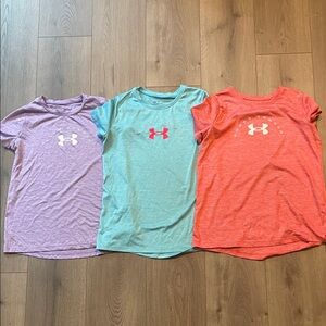 Under Armour Kids' Tees - Lavender, Teal, and Coral